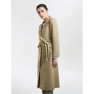 Puff Sleeve Single Breasted Trench Coat