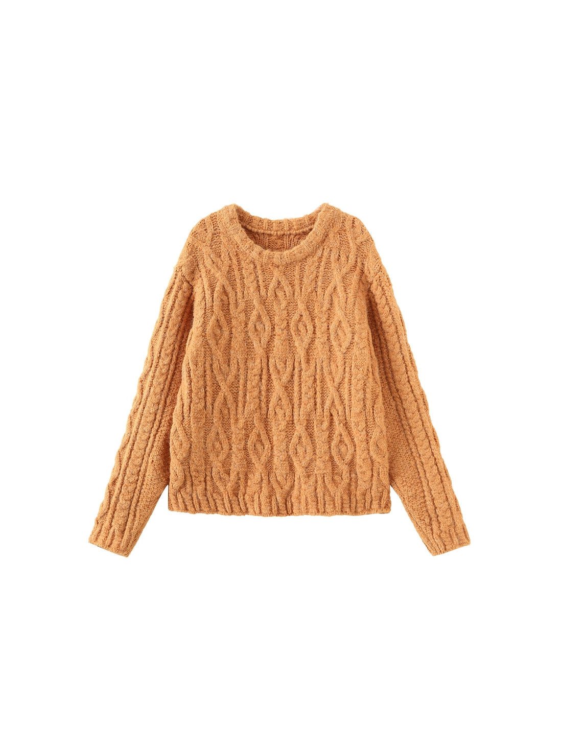 Round Neck Cable Knit Jumper