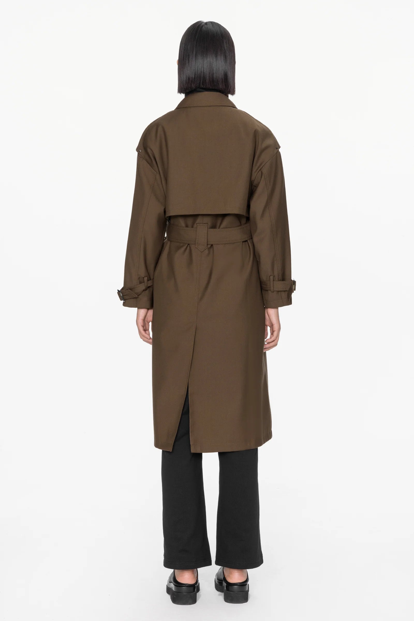 Zip Up Yoke Trench Coat