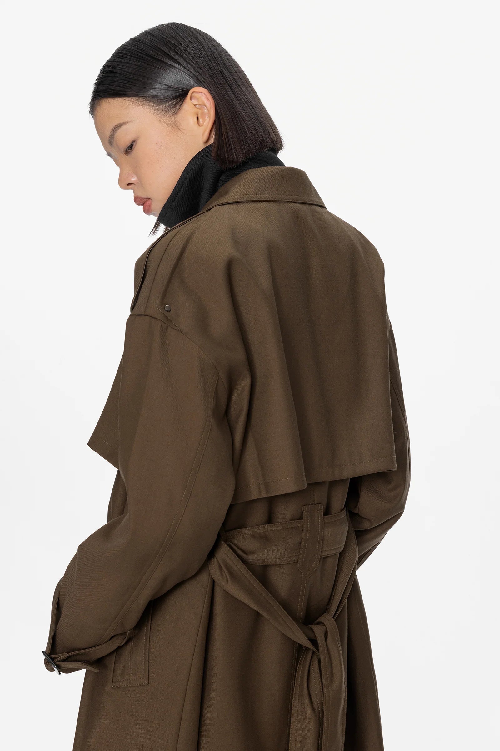 Zip Up Yoke Trench Coat