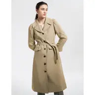 Puff Sleeve Single Breasted Trench Coat