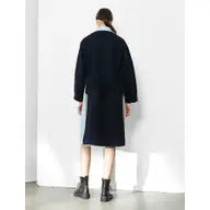 Colour Block Long Overcoat