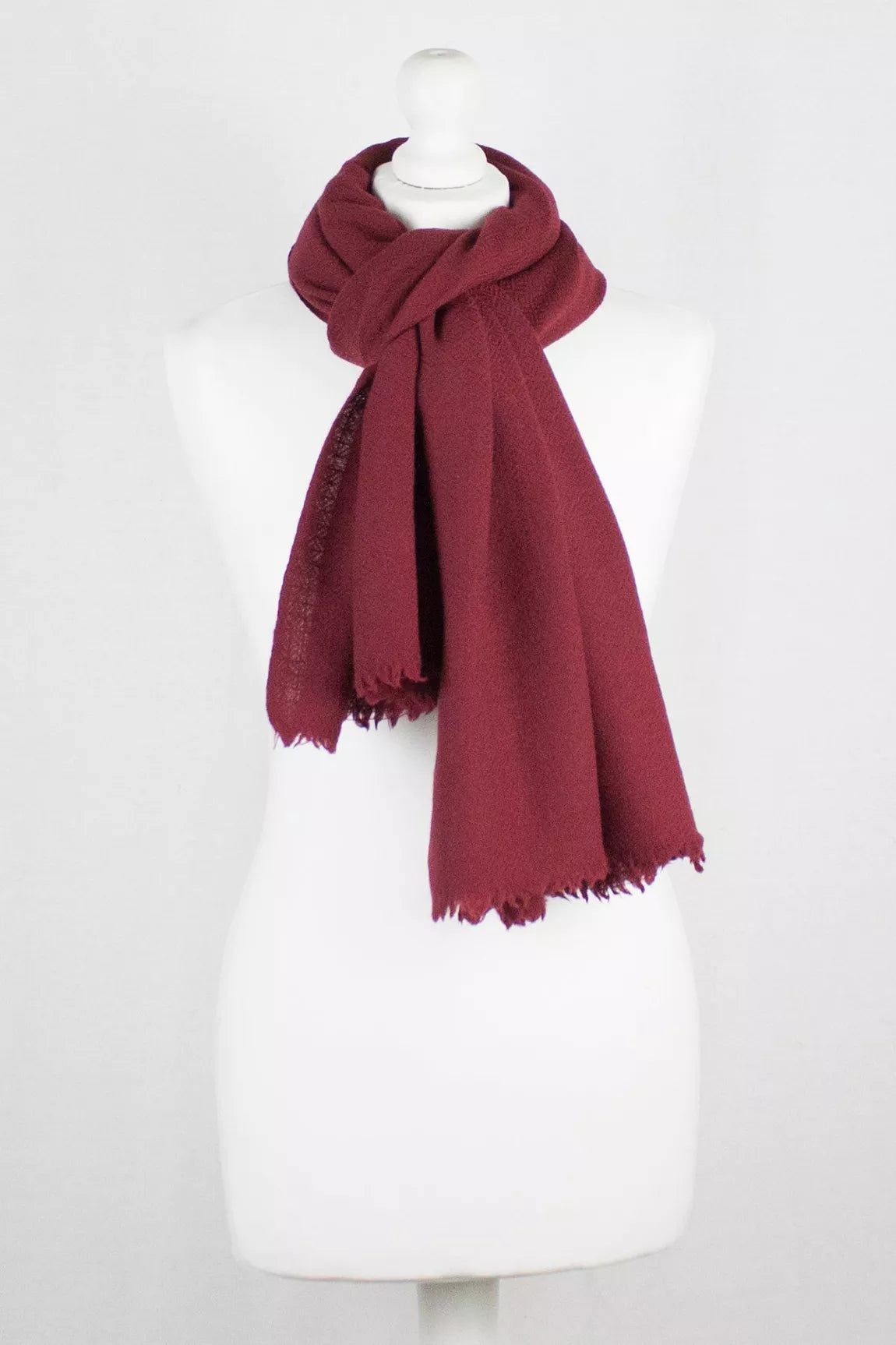 Diamond Weave Merino Wool Scarf