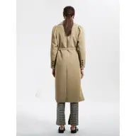 Puff Sleeve Single Breasted Trench Coat