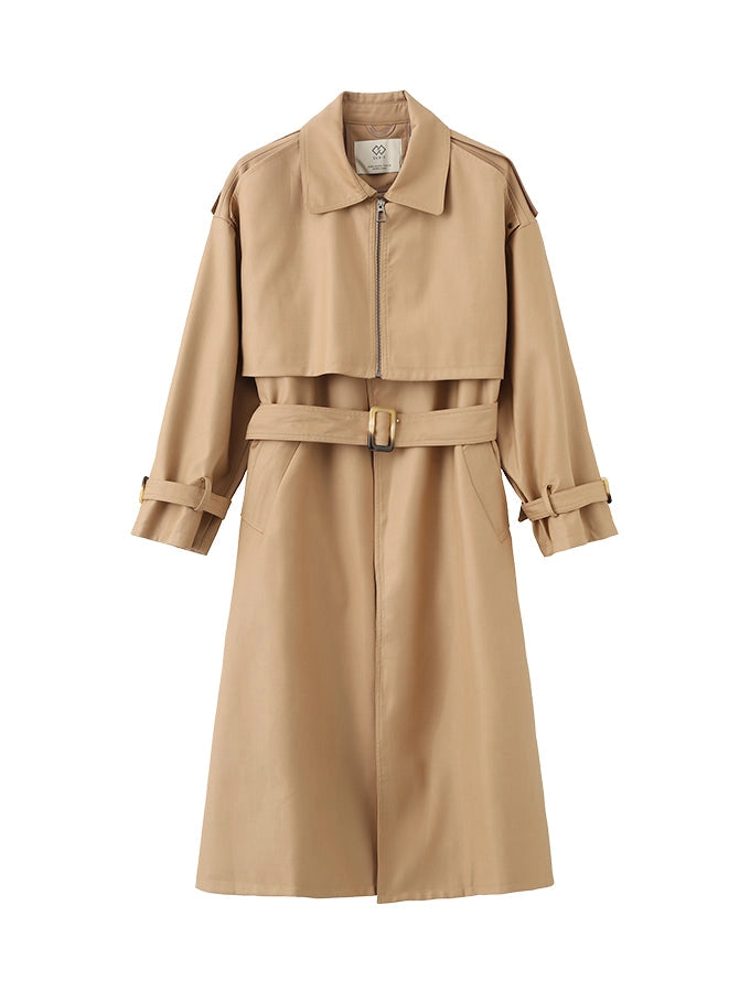 Zip Up Yoke Trench Coat