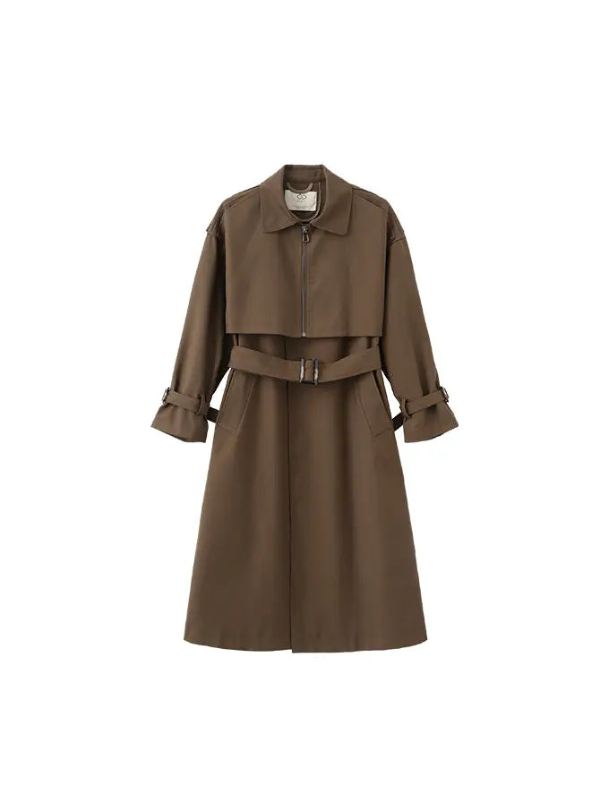 Zip Up Yoke Trench Coat