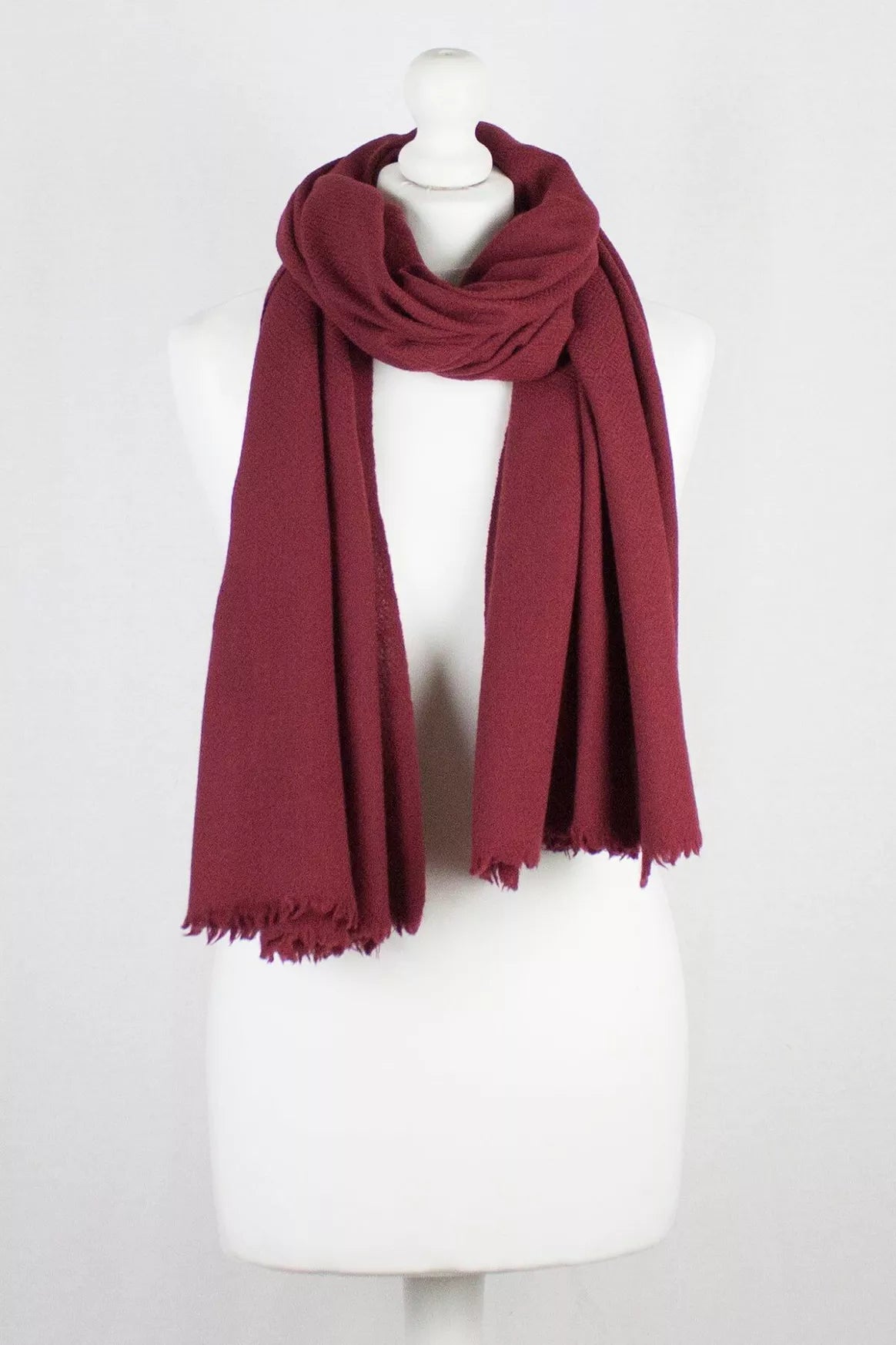 Diamond Weave Merino Wool Scarf