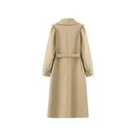 Puff Sleeve Single Breasted Trench Coat