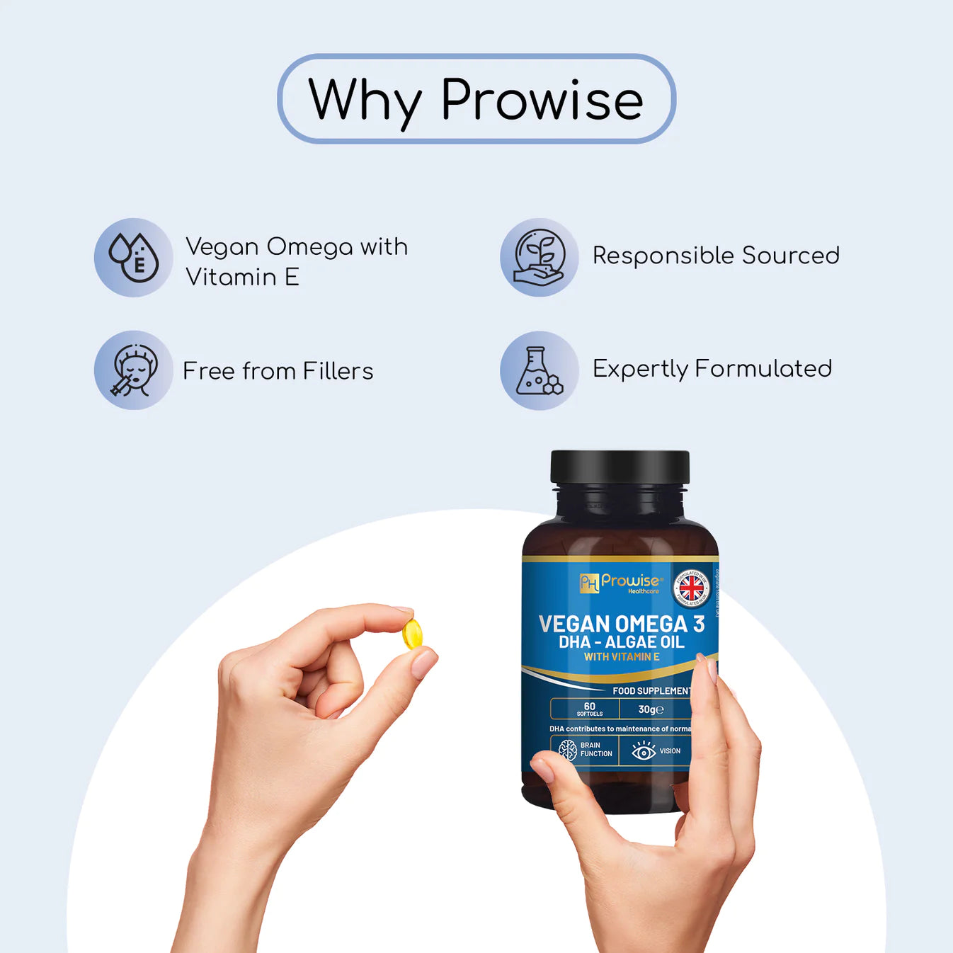 Prowise Vegan Omega-3 DHA from Algae Oil