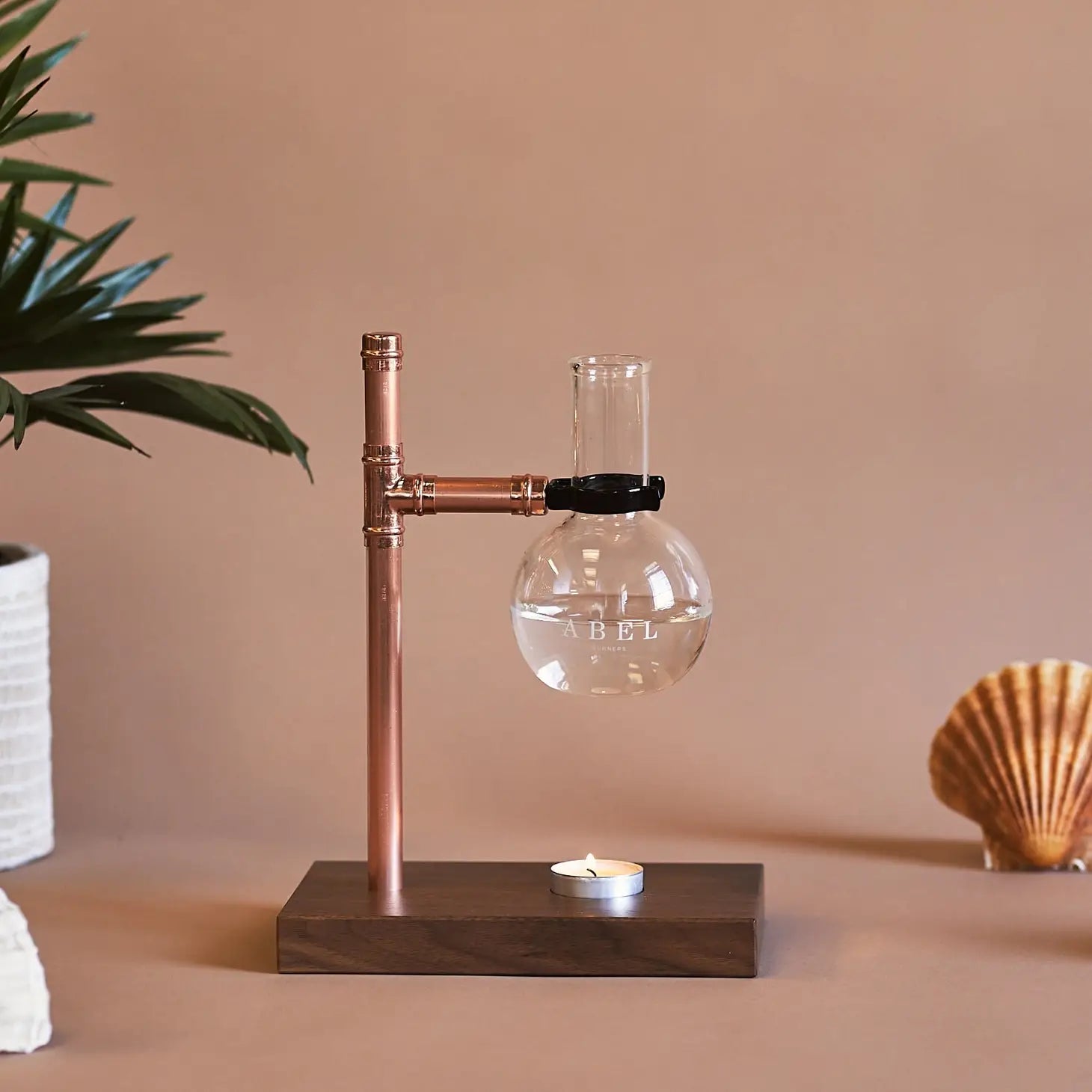 Walnut & Copper Essential Oils Burner