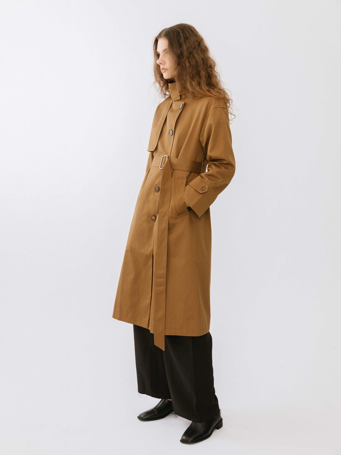 Caramel Single Breasted Macintosh Coat