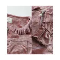 Drawstring Ruffled Corduroy Set