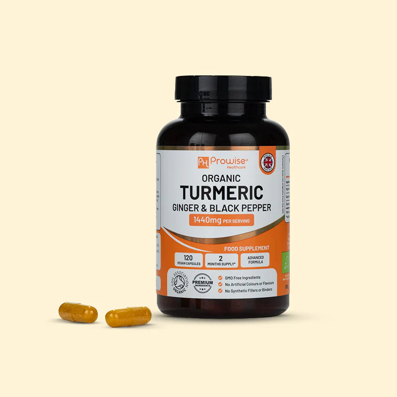 Organic Turmeric 2280mg (High Strength) with Black Pepper & Ginger