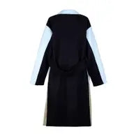 Colour Block Long Overcoat