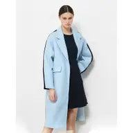 Colour Block Long Overcoat