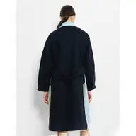 Colour Block Long Overcoat