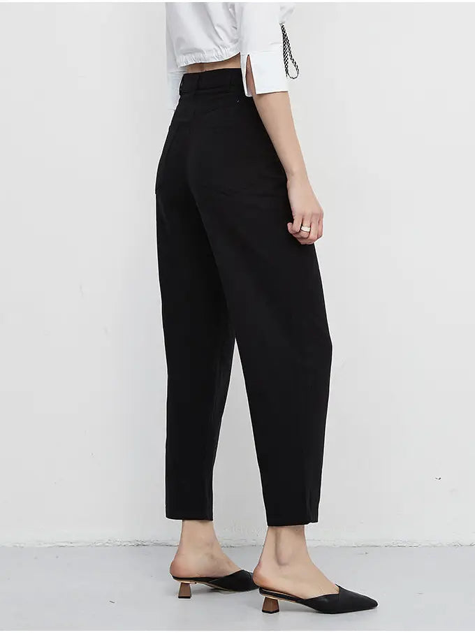 High Rise Straight Leg Trousers