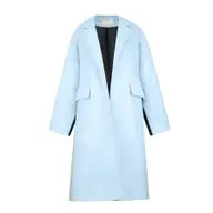 Colour Block Long Overcoat