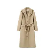 Puff Sleeve Single Breasted Trench Coat